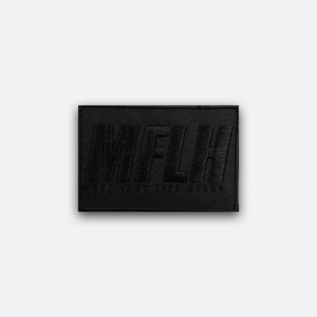 Bold Velcro Patch // Black on Black