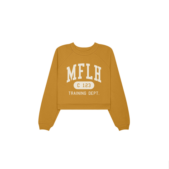 TRAINING DEP'T CROP CREWNECK / HONEY MUSTARD