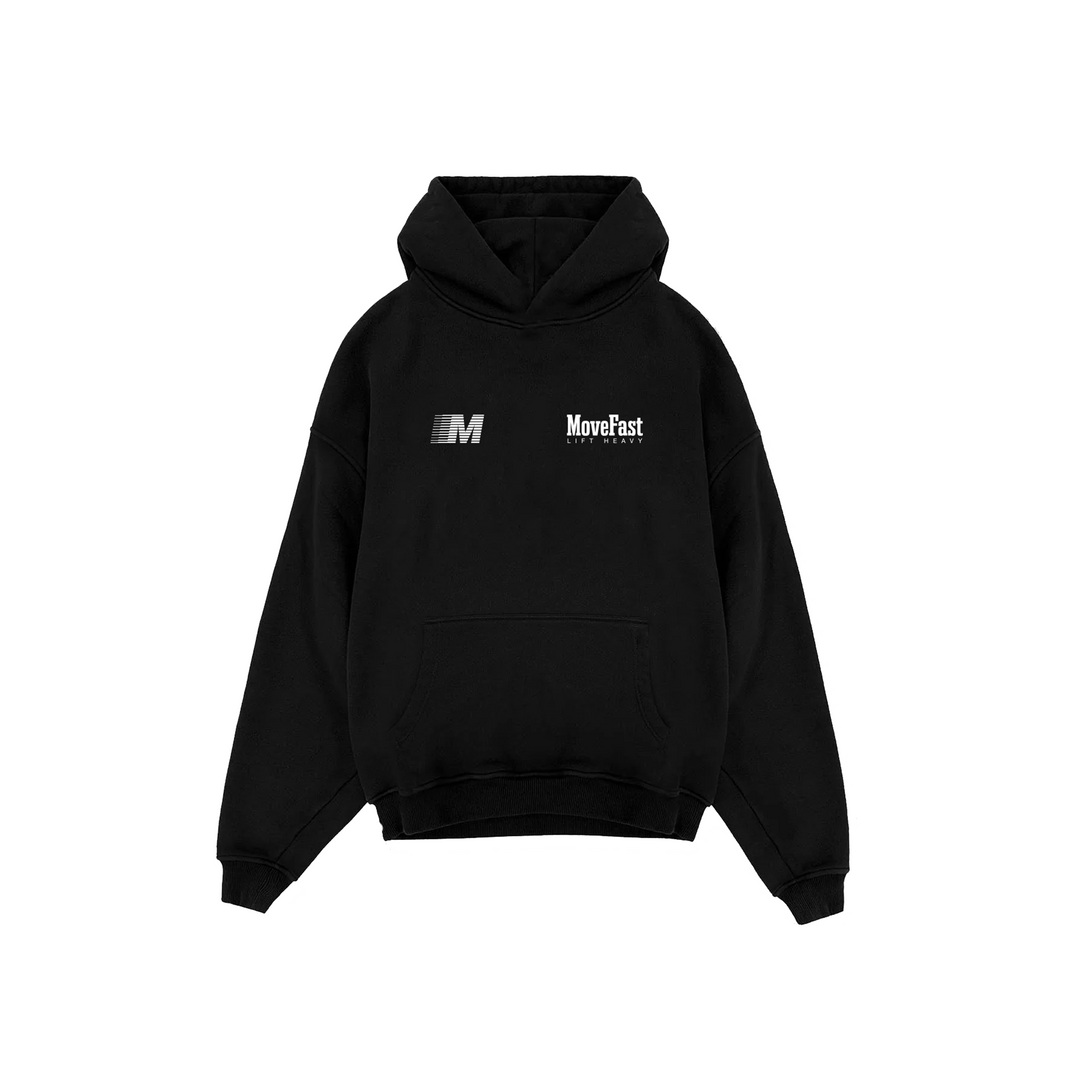 MOVE FAST ESSENTIAL HOODIE / BLACK