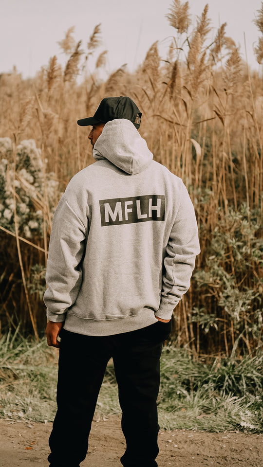 BOLD BOX HOODIE / ATHLETIC HEATHER