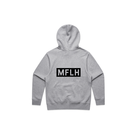 BOLD BOX HOODIE / ATHLETIC HEATHER