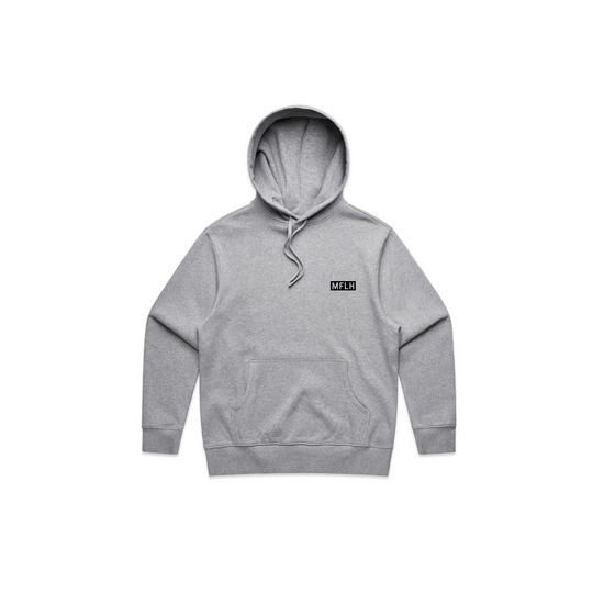 BOLD BOX HOODIE / ATHLETIC HEATHER