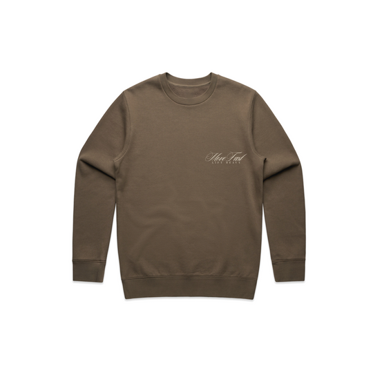 ANGEL SCRIPT CREW SWEATSHIRT / TREE TRUNK